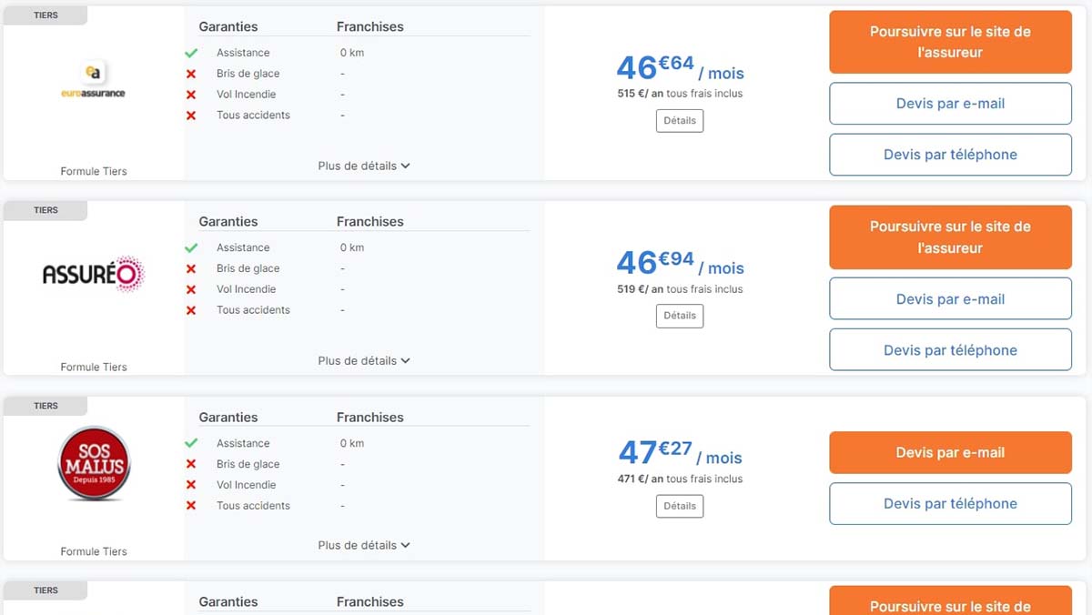 assurance auto pas chere en ligne
